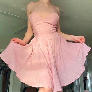 Pink flowy dress